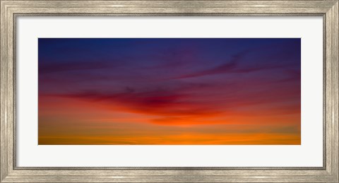 Framed Clouds in a red sky Print