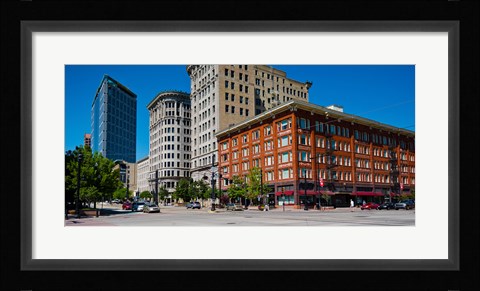 Framed Buildings in a downtown district, Salt Lake City, Utah Print