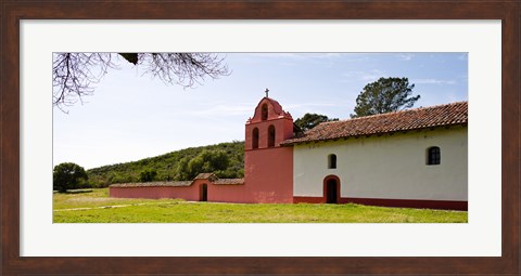 Framed Church in a field, Mission La Purisima Concepcion, Santa Barbara County, California, USA Print