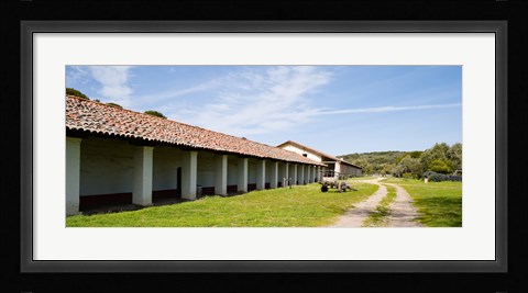 Framed Colonnade of a building, Mission La Purisima Concepcion, Santa Barbara County, California, USA Print