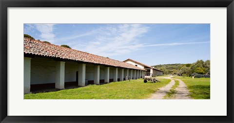 Framed Colonnade of a building, Mission La Purisima Concepcion, Santa Barbara County, California, USA Print