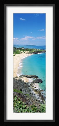 Framed High angle view of a beach, Makapuu, Oahu, Hawaii, USA Print
