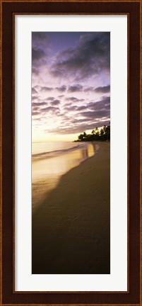Framed Beach at sunset, Lanikai Beach, Oahu, Hawaii, USA Print