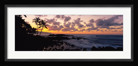 Framed Sunset North Shore, Oahu, Hawaii Print