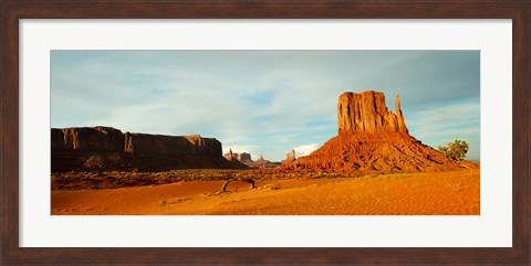 Framed Buttes Rock Formation with Blue Sky at Monument Valley Print