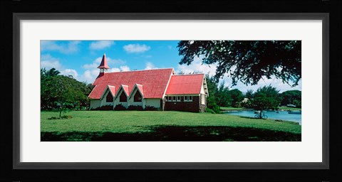 Framed Church in a field, Cap Malheureux Church, Mauritius island, Mauritius Print