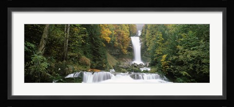 Framed Giessbach Falls on Lake Brienz, Bernese Oberland, Berne Canton, Switzerland Print
