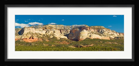 Framed White Cliffs mountain range outside Zion National Park, Utah, USA Print
