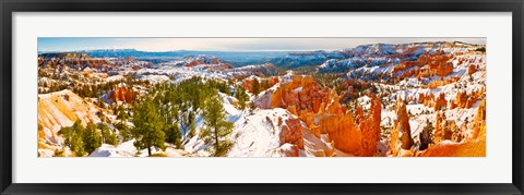 Framed High angle view of rock formations, Boat Mesa, Bryce Canyon National Park, Utah, USA Print