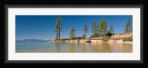 Framed Sand Harbor at morning, Lake Tahoe, Nevada, USA Print