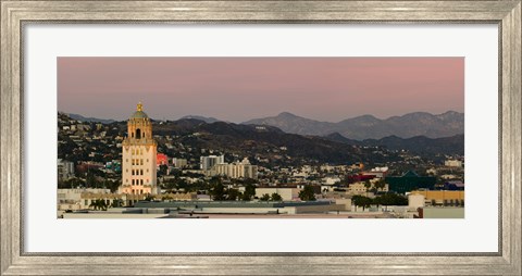 Framed Beverly Hills City Hall, Beverly Hills, West Hollywood, Hollywood Hills, California Print