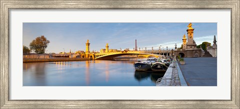Framed Bridge across the river, Pont Alexandre III, Seine River, Paris, Ile-De-France, France Print