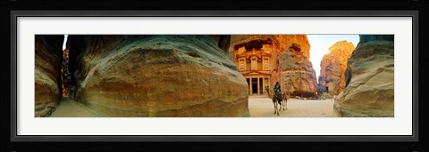 Framed Narrow passageway at Al Khazneh, Petra, Jordan Print