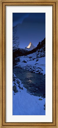 Framed Mt Matterhorn from Zermatt, Valais Canton, Switzerland Print