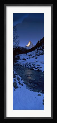 Framed Mt Matterhorn from Zermatt, Valais Canton, Switzerland Print