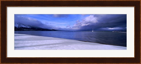 Framed Clouds over a lake, Lake Tahoe, California, USA Print