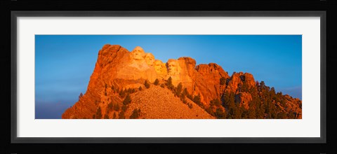 Framed Low angle view of a monument, Mt Rushmore, South Dakota Print