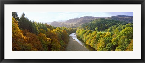 Framed River Garry at Killiecrankie, Pitlochry, Perth And Kinross, Scotland Print