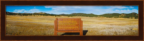 Framed Signboard at Wind Cave National Park, Black Hills National Forest, South Dakota, USA Print