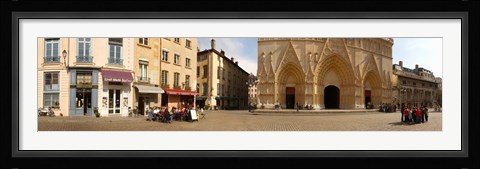 Framed Facade of a cathedral, St. Jean Cathedral, Lyon, Rhone, Rhone-Alpes, France Print