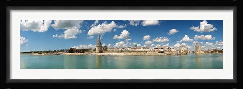 Framed Three towers at the port of La Rochelle, Charente-Maritime, Poitou-Charentes, France Print