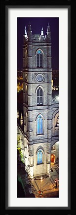 Framed Notre Dame De Montreal at night, Montreal, Quebec, Canada Print