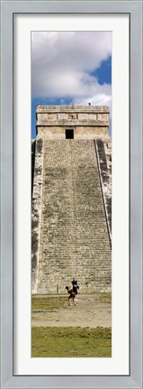 Framed Kukulkan Pyramid, Yucatan, Mexico (vertical) Print