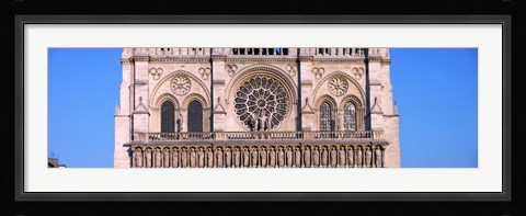 Framed Architectural detail of a cathedral, Notre Dame de Paris, Paris, Ile-de-France, France Print