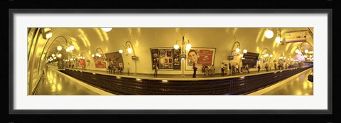 Framed 360 degree view of a metro station, Paris, Ile-de-France, France Print