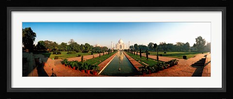 Framed Taj Mahal and Gardens, Agra, Uttar Pradesh, India Print