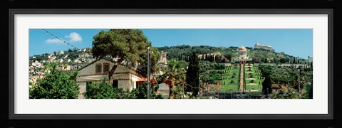 Framed Baha'i Temple on Mt Carmel, Haifa, Israel Print