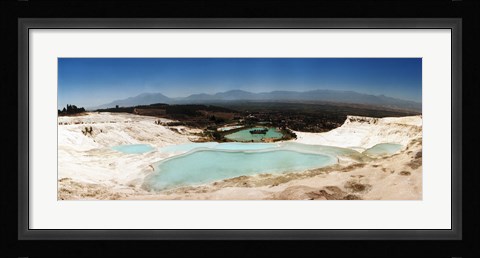 Framed Travetine Pool and Hot Springs, Pamukkale, Denizli Province, Turkey Print