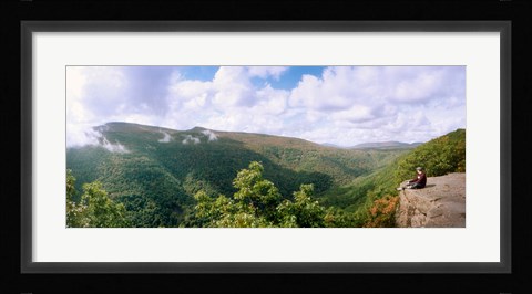 Framed Clouds over mountain, Sunset Rock, Kaaterskill Falls area, Catskill Mountains, New York State, USA Print