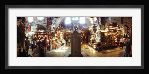 Framed Tourists in a market, Grand Bazaar, Istanbul, Turkey Print