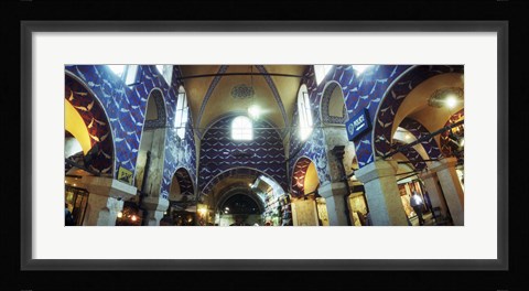 Framed Interiors of a market, Grand Bazaar, Istanbul, Turkey Print