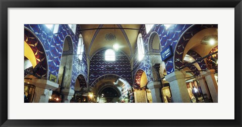 Framed Interiors of a market, Grand Bazaar, Istanbul, Turkey Print