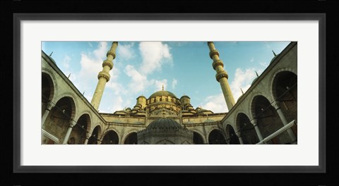 Framed Low angle view of inside of New Mosque, New Mosque, Eminonu, Istanbul, Turkey Print