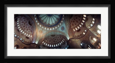 Framed Panoramic Images of a Blue Mosque, Istanbul, Turkey Print