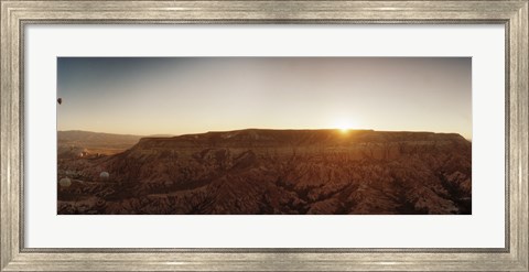 Framed Cappadocia landscape at sunrise, Cappadocia, Central Anatolia Region, Turkey Print