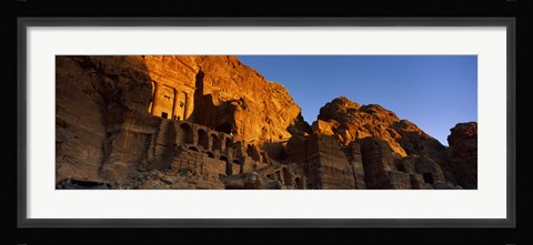 Framed Royal Tombs at Petra, Wadi Musa, Jordan Print