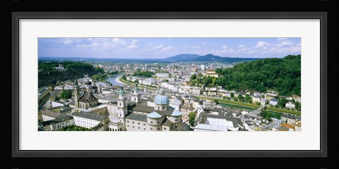 Framed Buildings in a city, view from Hohensalzburg Castle, Salzburg, Austria Print
