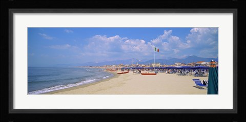 Framed Resort on the beach, Viareggio, Tuscany, Italy Print