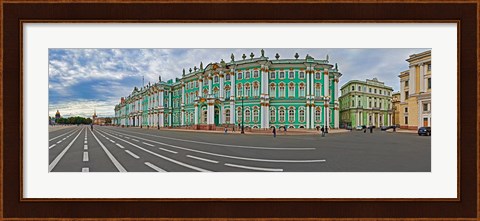 Framed Parade Ground in front of a museum, Winter Palace, State Hermitage Museum, Palace Square, St. Petersburg, Russia Print