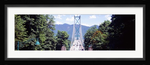 Framed Lions Gate Suspension Bridge, Vancouver, British Columbia, Canada Print