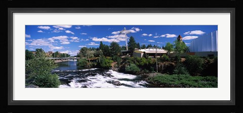 Framed Imax Theater with Spokane Falls, Spokane, Washington State, USA Print