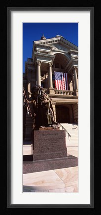 Framed Statue at Wyoming State Capitol, Cheyenne, Wyoming, USA Print