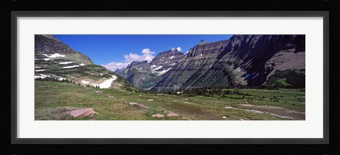 Framed Mountains on a landscape, US Glacier National Park, Montana, USA Print