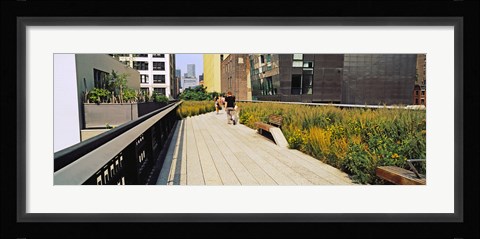 Framed Walkway in a linear park, High Line, New York City, New York State, USA Print