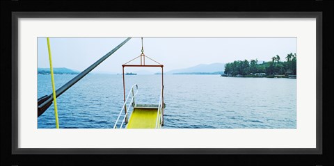 Framed Lake George viewed from a steamboat, New York State, USA Print