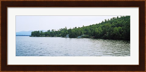 Framed View from a boat, Lake George, New York State, USA Print